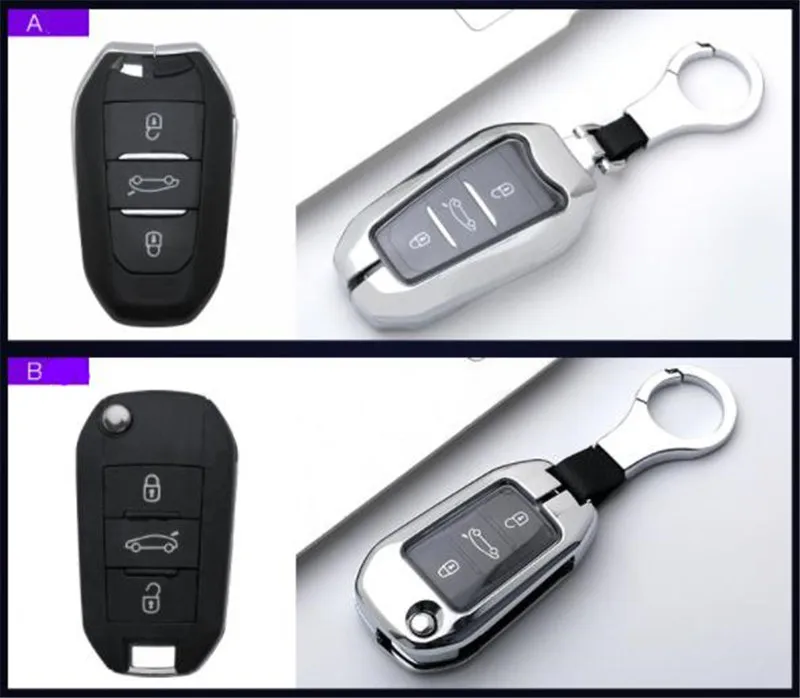 For Citroen C5 AIRCROSS 2017-2021 Zinc alloy Car key Protective shell Anti-scratch protection decoration styling | Автомобили и