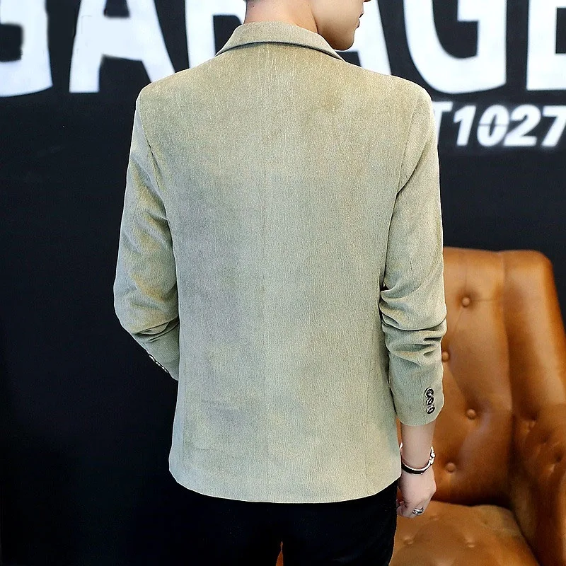 Men Blazer 2019 New Arrival Spring And Autumn Male Leisure Suit Pocket Corduroy Coat Single Button Casual Korean Style X11 Men Blazer 2019 New Arrival Spring And Autumn Male Leisure Suit Pocket Corduroy Coat Single Button Casual Korean Style X11
