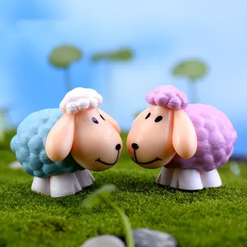 

Cartoon Cute Mini Long Ear Sheep Dolls Figma Anime Figure Creative Succulents Decoration DIY Crafts Pendant Materials Gifts Toys