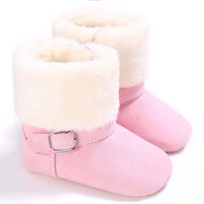 Зимние теплые ботинки для маленьких мальчиков 0-18 месяцев; обувь на мягкой подошве со шнуровкой для новорожденных; модная теплая обувь из шерсти в полоску для малышей и детей постарше - Цвет: P