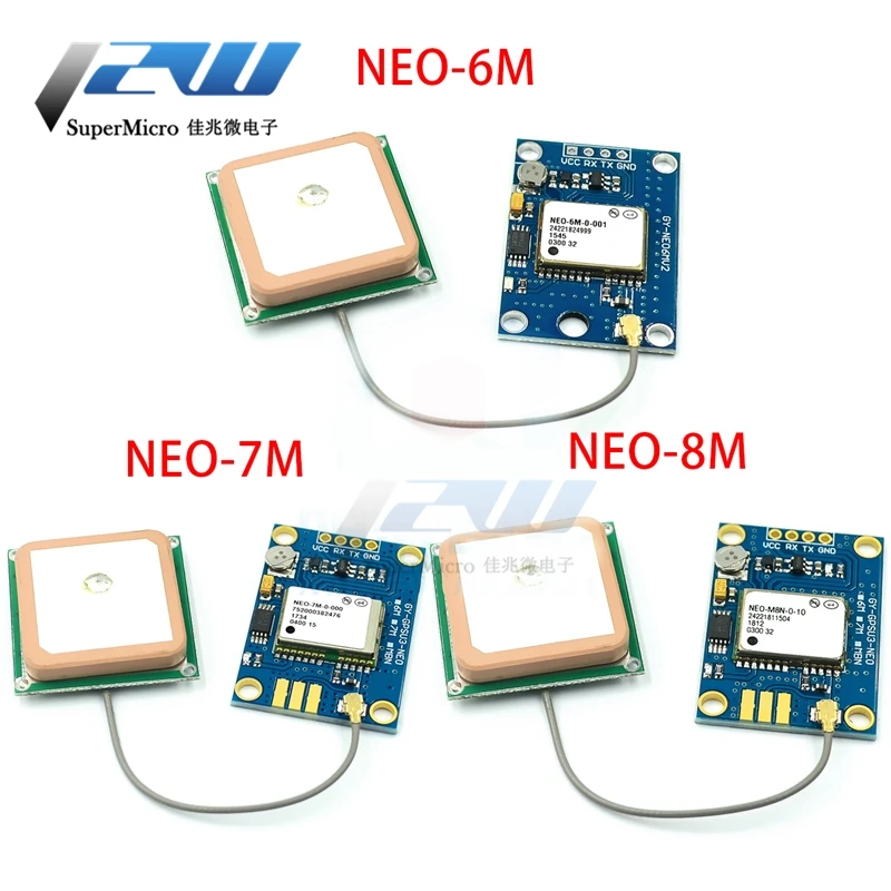 rongweiwang NEO-6M EEPROM Module GPS Compatible pour APM2.5 pour MWC/AeroQuad Antenne Compatible pour Les aéronefs Flight Control