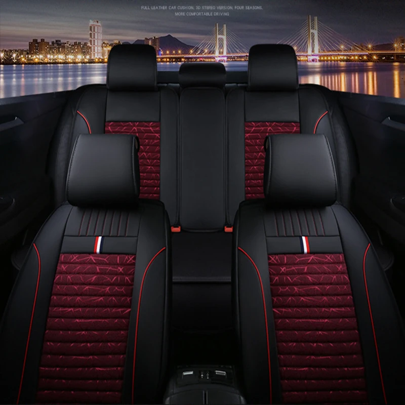 

HLFNTF Fully-enclosed leather plus linen four season for Chevrolet Cruze evo lacetti captiva Automobiles Seat car seat cushions