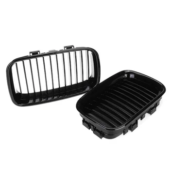 

2pcs Grills Car Glossy Front Kidney For BMW E36 318 328 328 1992-96 Plastic