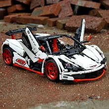 Серия Technic MOC-16915 mlaren P1 RC автомобиль Белый Супер гоночный автомобиль строительные блоки кирпичи детские игрушки модель комплект рождественские подарки