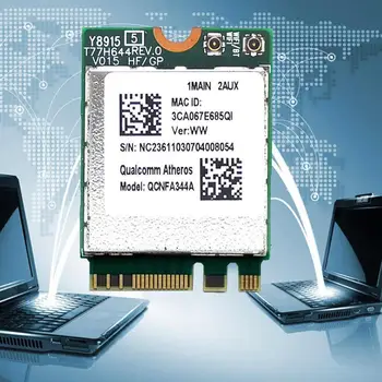 

Wireless Network Card DW1820A QCNFA344A 5G802.11AC Bluetooth 4.1 NGFF Support Win7/8/10 for NGFF Laptop Samsung Asus Dell Alien