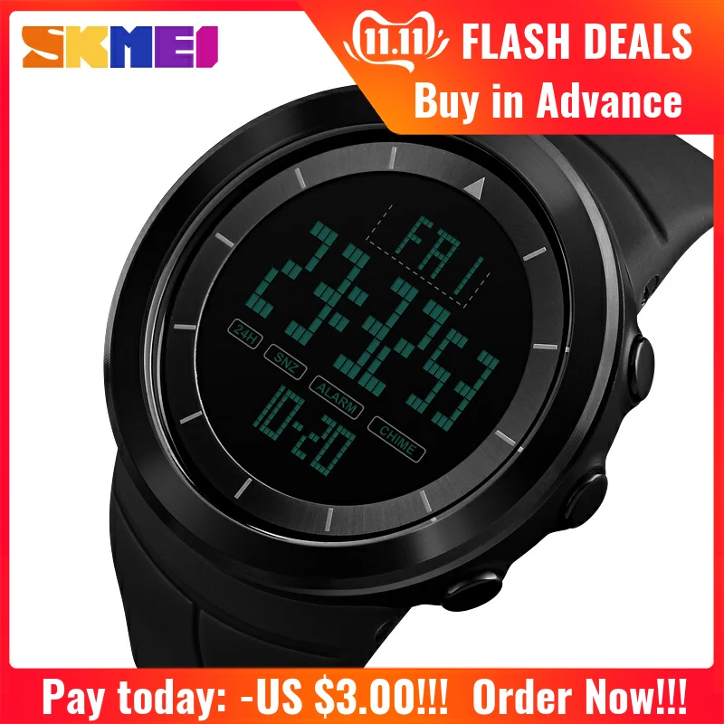 #cheap SKMEI 1402 2019 New Relogio Masculino Men #039;s Sport Digital Wristwatch PU Strap 50M Waterproof Electronic Wrist Watches Man Watch