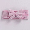 New Velvet Baby Headband Turban Big Bow Baby Girl Headband For Newborn Bow Hair Band Children Kid Solid Colors Hair Accessories 6