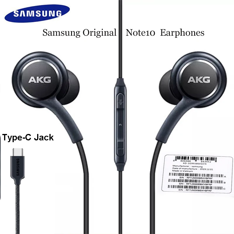 Original Samsung AKG DAC USB TYPE C Earphone Digital HIFI Earbuds With Mic/Remote Control For Galaxy S21 S20 Note10 Pro A8S A80 |