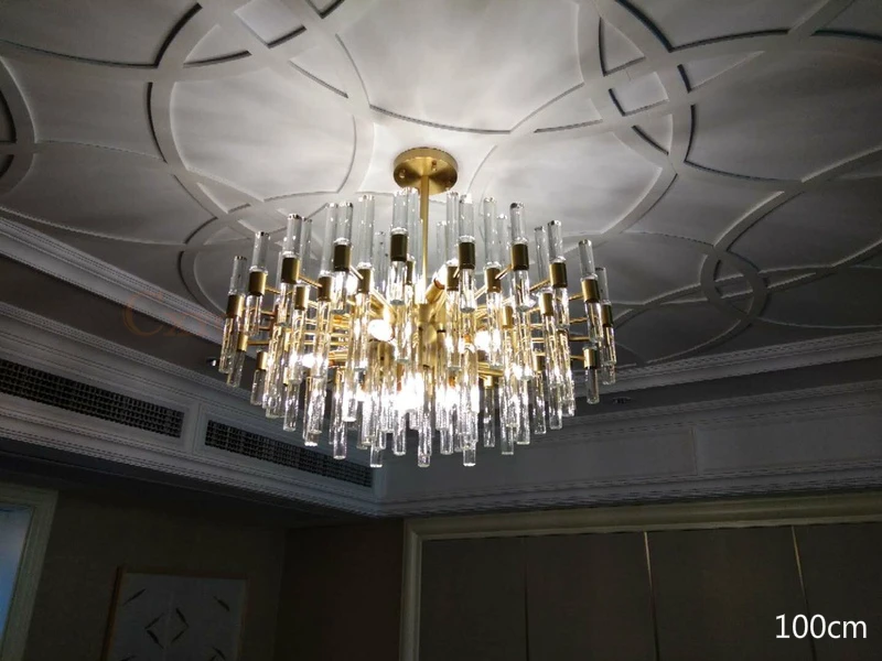 Роскошный дизайн Современные Люстры с подсветкой Dia60* H40cm блеск столовая гостиная Золотая лампа освещение