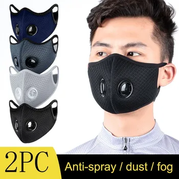 

2PC Mouth Face Mask Mascarilla Masque PM2.5 Breathable Anti Dust Fog Unisex Adult Reusable Protection Masks Mouth Cover #728
