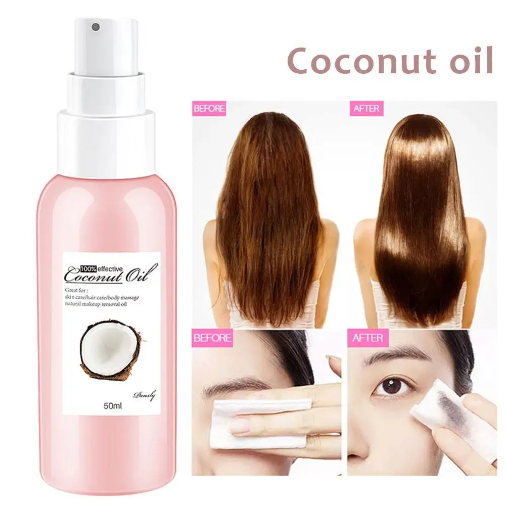 

50ML Nature Organic Virgin Coconut Oil For Hair Oils Hairs Essential Oil Hair Loss Care Dry Damaged Hairs Nutrition Coconut Oil