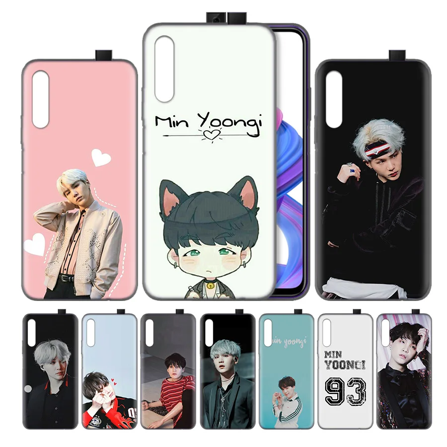 

Silicone Case Cover for Huawei Honor 8X 8C 8A 8S 9X 10 20 20i V20 Play Y5 Y7 Y9 Lite Pro Prime 2019 Nova 4e Min Yoongi TPU Shell