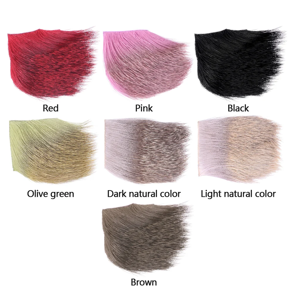 5x5cm Colorful Fly Tying Material Deer Hair Block DIY Fly Fishing Hook  Materials Fluffy Fur Fishing Lure Fishing Tackle