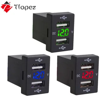 

Promotional 2.1A Dual Car USB Socket Charger 12-24V LED USB Car Power Adapter Charger For Mobile Phone Car Charger For Toyota D5