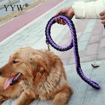 

Dog Harness Colorful Nylon Leash Harness Dog Collar Chain Cat Rope Belt Adjustable Collar For Dogs Traction Rope Pet Products