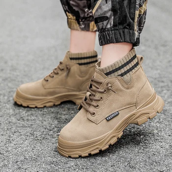 

2020 Autumn/Winter Children Boots Boys Girls Leather Martin Boots Plush Fashion Waterproof Non-slip Warm Sneakers Kids Shoes