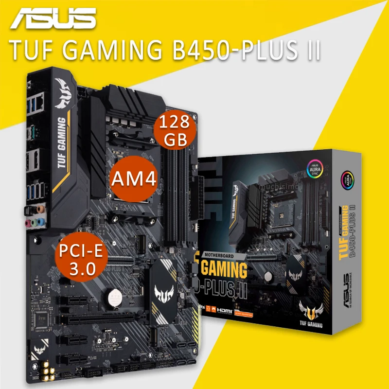 Asus Tuf Gaming B450m Plus Ii Gaming Motherboard Dvi D Rgb Vrm Amd Ryzen 3500x 3600 Am4 Cpu Pci E 3 0 Amd B450 Placa Mae Am4 Motherboards Aliexpress