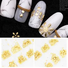 Японский стиль роспись ногтей выдалбливают мешок стиль металлические заклепки смешать и сочетать тусклые Блестки для ногтей украшения Аксессуары