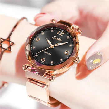 

2020 SUNKTA luxury diamond women watches for ladies magnetic lady clock woman Quartz wristwatch relogio feminino zegarek damski