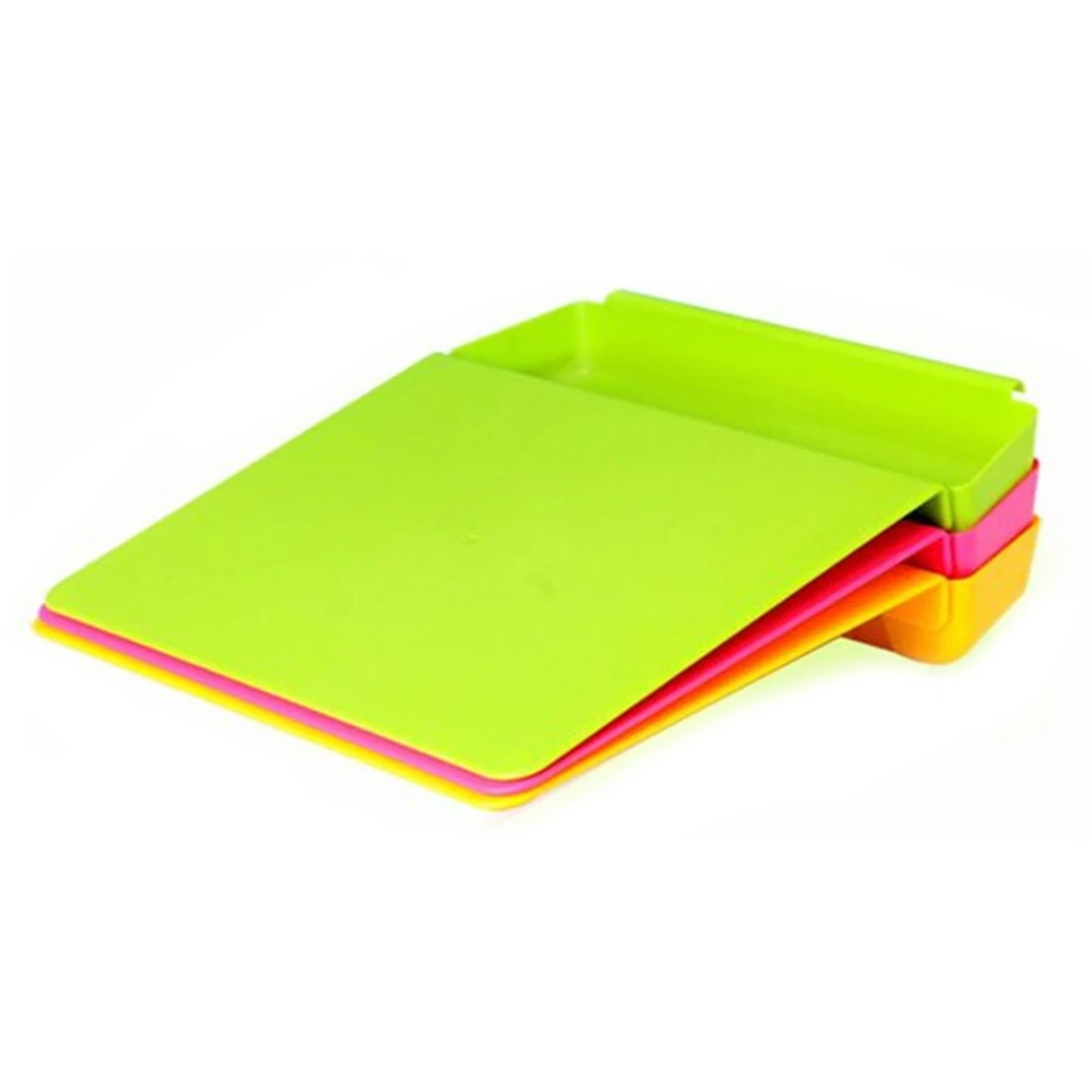 Креативная кухонная разделочная доска 2 в 1, складные Разделочные Блоки, пластиковая утолщенная Нескользящая разделочная доска с корзиной для хранения