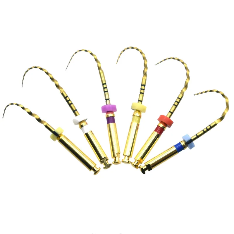 Dental Root Canal File Gold Endo Rotary Super Files Golden Endodontic Files 25mm Nickel Titainium Instrument Dentistry endo rotary files,dental pulp files