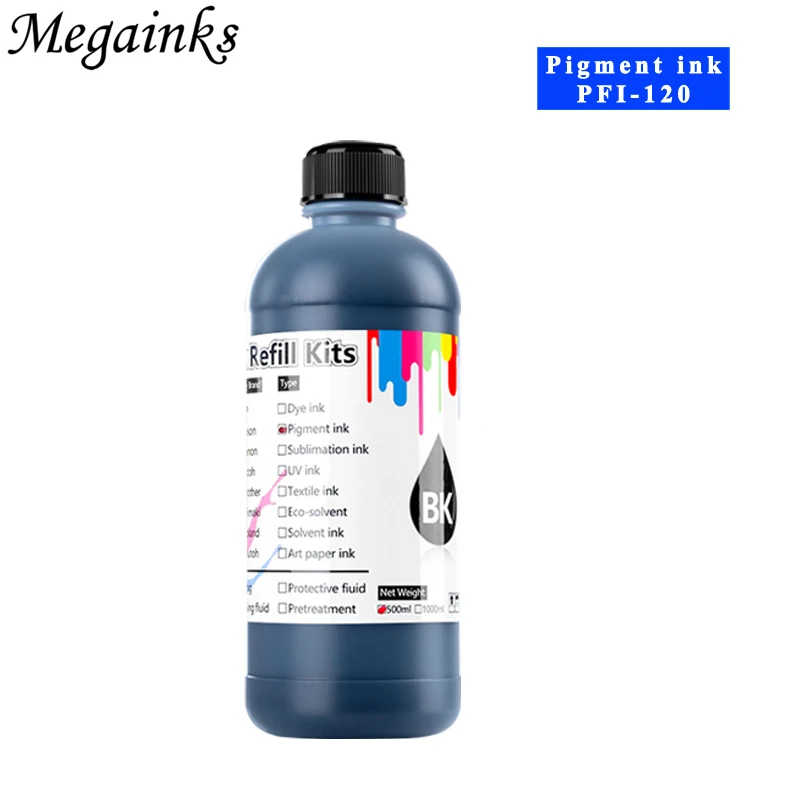 Чернила пигментные PFI120 PFI 500 для Canon TM200 TM205 TM300 TM305 120 200 205 300 305 мл в каждой бутылке |