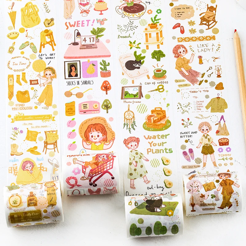 6 шт./лот Серия декоративных бумажных лент Маскировочная лента washi tape|Офисный