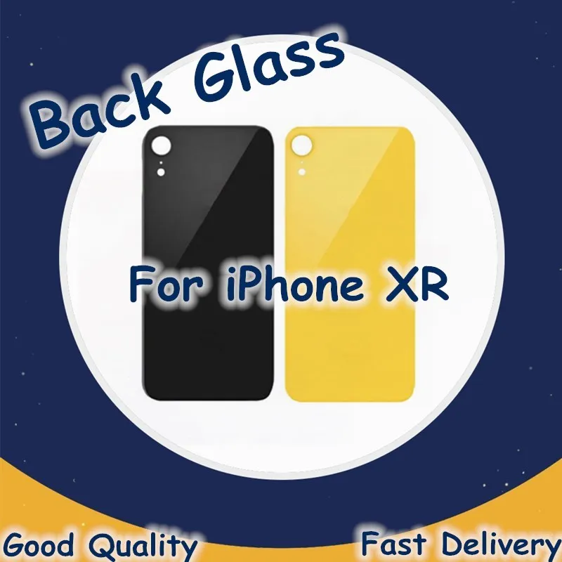 

1PCS Back Glass Battery Cover For iPhone XR No Lens Back Glass Battery Cover Rear Door Housing Parts Replacement For iPhone XR