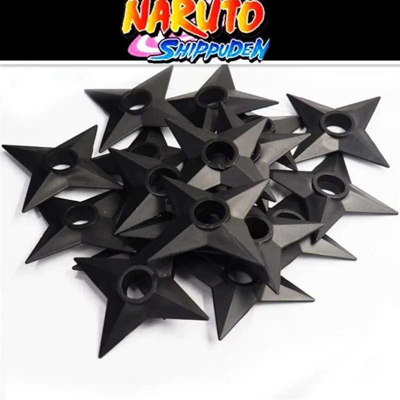 Аниме Наруто охватывающие ABS пластиковые игрушки оружие ниндзя Shuriken Косплей Prop