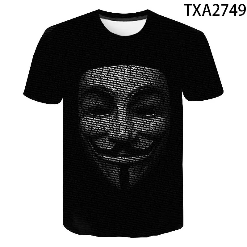 2020 new pattern 3D hacker men's and women's children's printed t-shirt clown face short sleeve funny Short | Мужская одежда