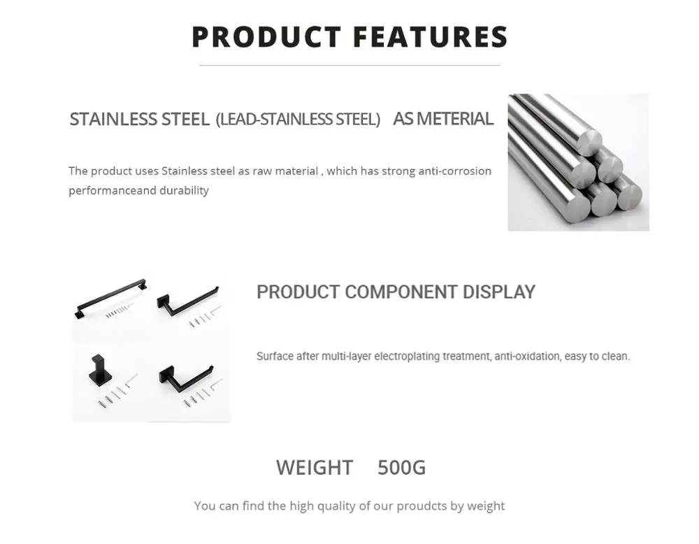 Аксессуары для ванной комнаты Набор оборудования для ванной черный крючок для халата вешалка для полотенец Бар держатель для бумаги полка