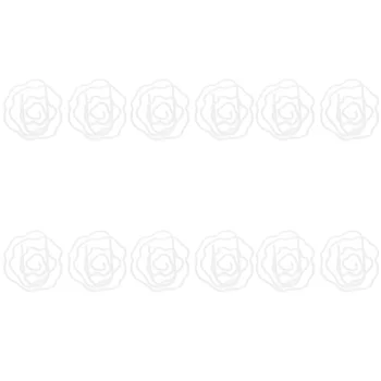 

12pcs Creative Paper Clips Double Colors Rose Paper Pins Simple Note Clips Portable Bookmark Clamps (White)