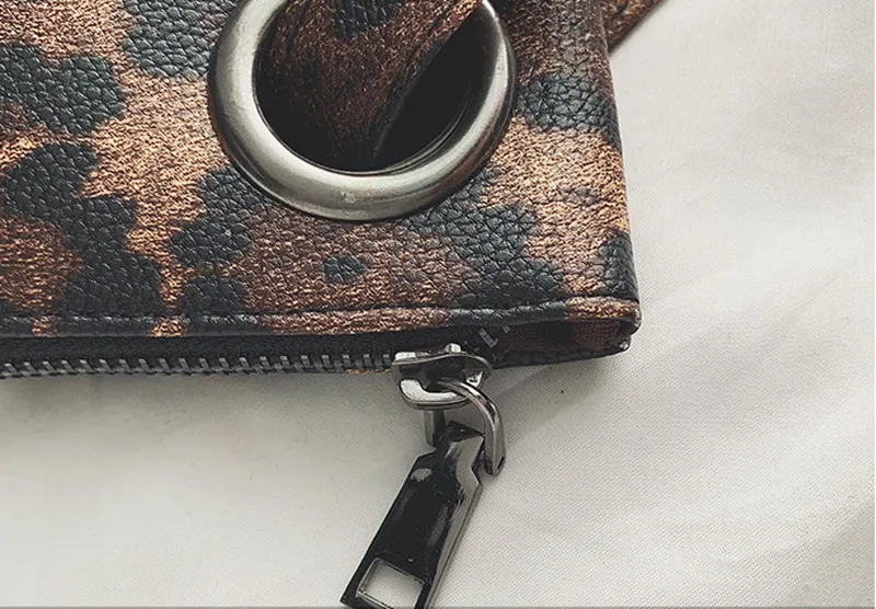 Women Evening Bag Leopard Clutches envelope Bags Ladies Party PU leather Shoulder messenger Handbags