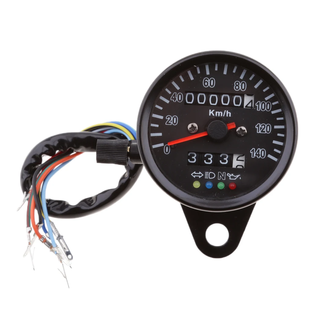 1 Piece Motorbike Tachometer 0-140 KMH Spare Parts Speedometer Universal Speedometer