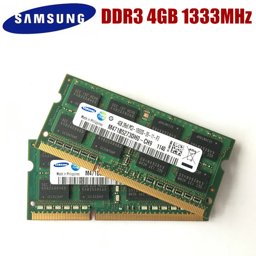 SAMSUNG 4GB 2RX8 PC3-10600S DDR3 1333Mhz 4gb portatil de memoria 4G PC3 10600S 1333MHZ para SODIMM RAM | Компьютеры и офис