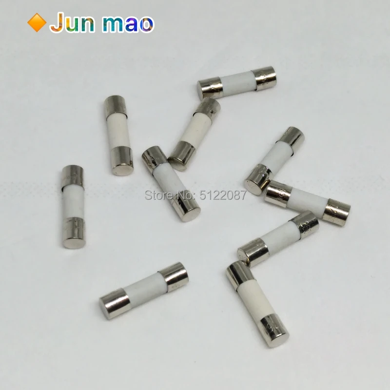 5*20mm Ceramic Fuse Tube Fuse 5x20mm 250V 0.5A 1A 2A 3A 4A 5A 6A 8A 10A 12A 15A 20A 25A 30A Fast Fusing 5X20 High Quality