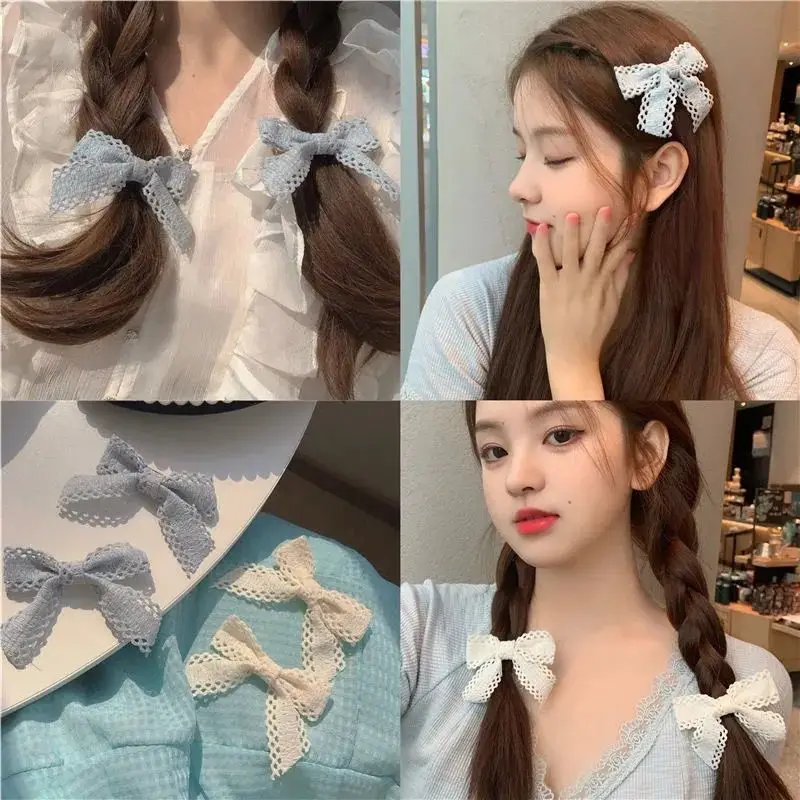 Hair Clip Women Sweet Lovely Trendy Vacation College Simple Students Korean Version Feminine Accessories Solid Headwear