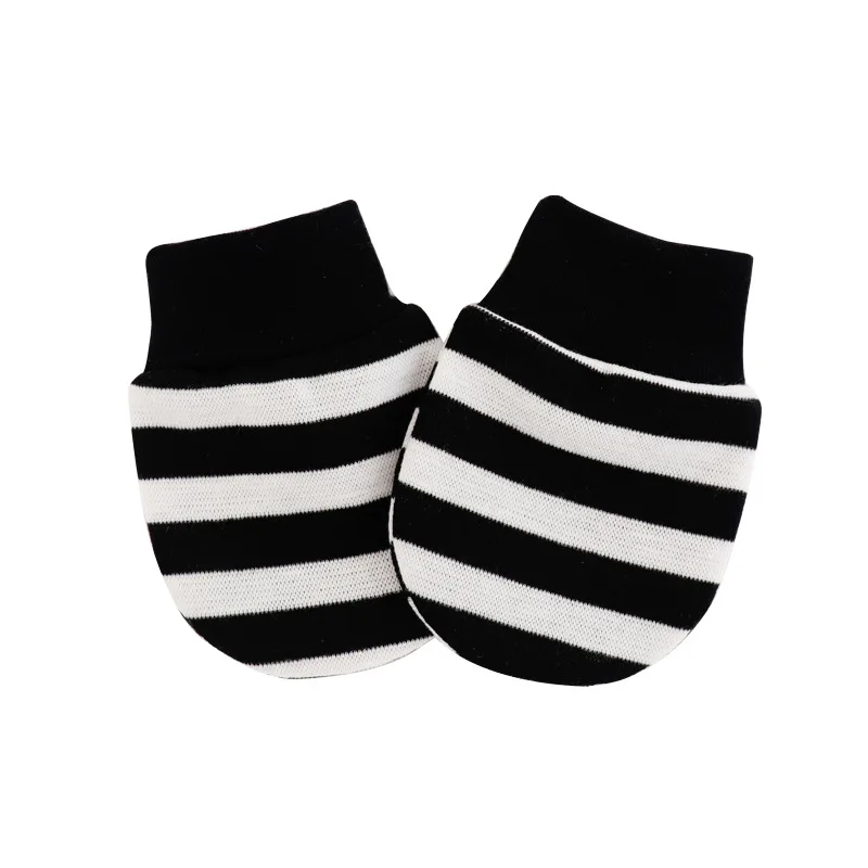 1 PCS 10*7 CM Fashion Handmade Knitted Striped Newborn Mitten Cute Baby Anti-eat Hand Anti-Grab Face Protect Gloves 15 Colors Baby Accessories Baby Accessories