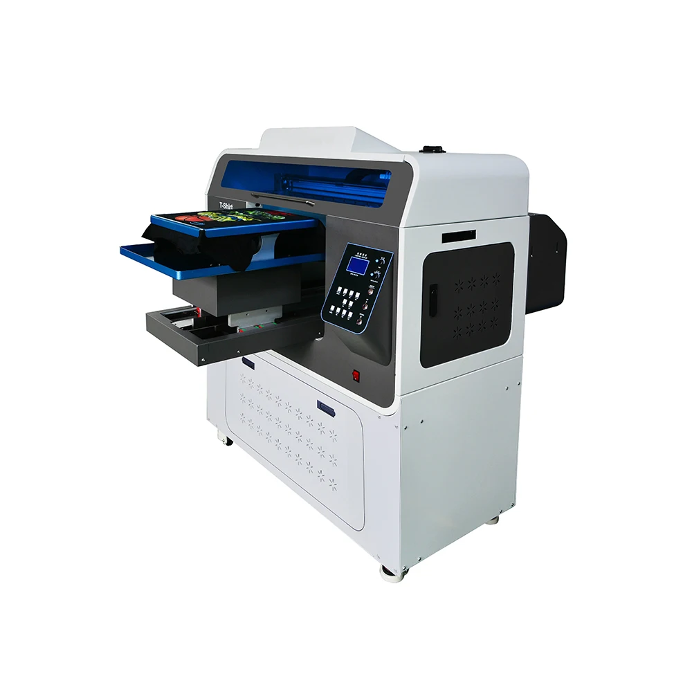 Высокоскоростная автоматическая А3+ DTG планшетный принтер футболка печатная машина с 3 размер печатная платформа для черной футболки, белая футболка