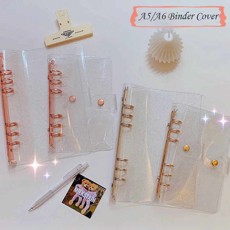 

SKYSONIC A5 A6 Binder Notebook Cover God Rose God Loose Leaf Soft Shell Journal Planner Refill Notebooks Office Stationery