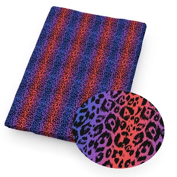 

David accessories 50*140CM Leopard Printed Polyester Cotton Fabric for Tissue Kids Sewing Quilting Fat Quarters ,c11377