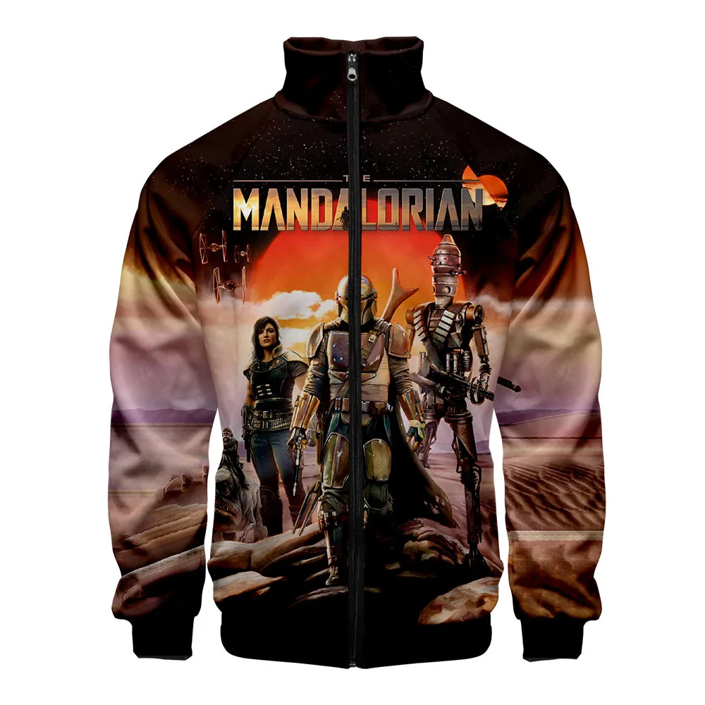 

Yacn Mens Mandalorian Zipper Jacket 3D Print Sweatshirts Cosplay Costumes Casual Coat Jacket