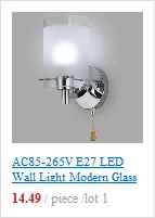 AC85-265V E27 светодиодный современная настенная лампа Стекло декоративное освещение Бра зажимное приспособление лампы