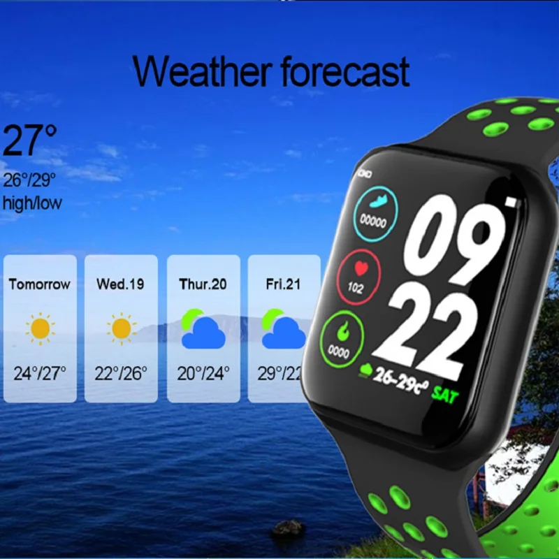  Soulusic Sport Smart Watch F9 IP67 Waterproof Heart rate Full Touch Screen Smartwatch for Apple And - 4000160611186