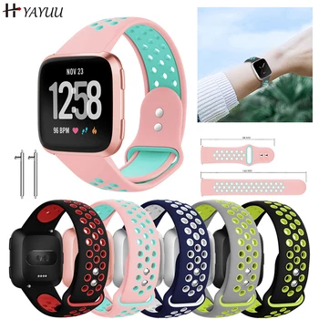 

YAYUU 22mm Sport Silicone Watch Band for Fitbit Versa 2/Versa/Versa Lite Edition Breathable Wrist Strap Bracele for Versa Watch