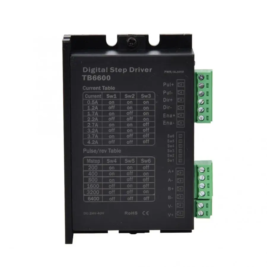 Шаговый двигатель Nema 16+ драйвер двигателя 1.8deg 0.8A 28,5 oz.in/20Ncm для 3D-принтера/гравировальный станок шаговый