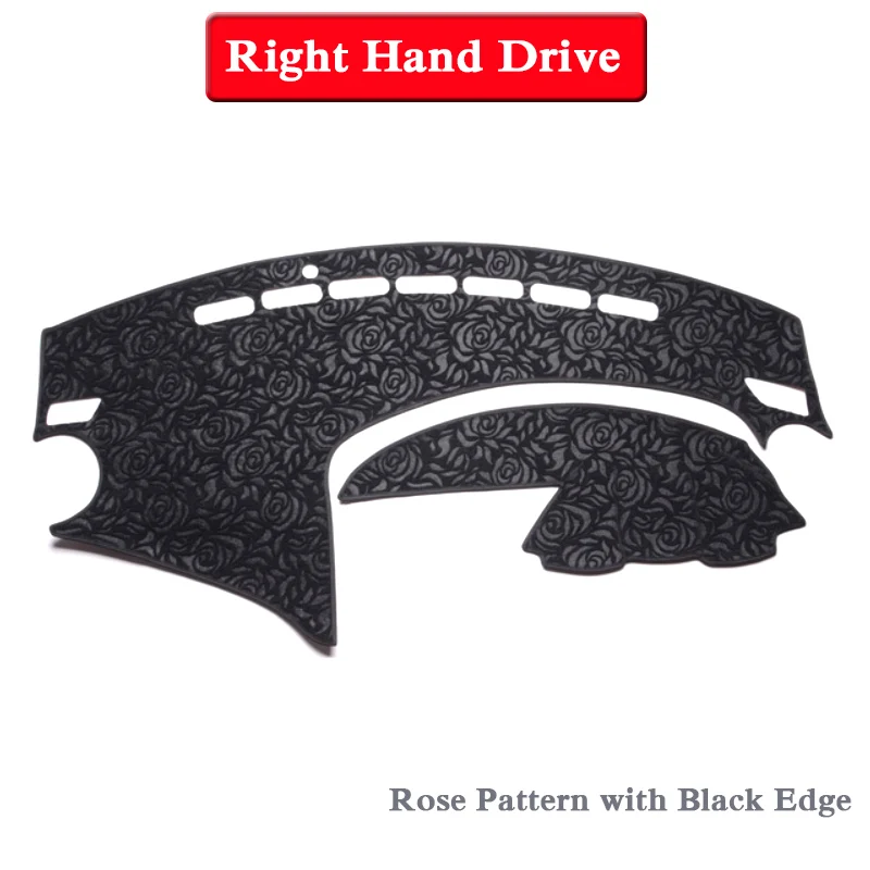 Автомобильный Стайлинг приборной панели Избегайте Light Pad Инструмент крышка платформы коврики Роза для Mazda 3 BL 2010-2013 LHD и RHD анти-коврик - Название цвета: Rose Black RHD
