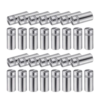 

48 Packs Sign Standoff Screws Advertising Screws Stainless Steel Wall Standoff Mounts Glass Acrylic Nail for Glass Artwork