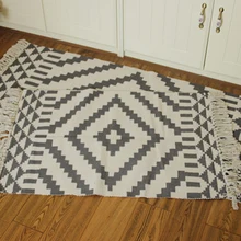 Ковер в скандинавском стиле, напольный ковер с принтом, гобелен для гостиной, спальни, дивана, хлопок, лен, машинная стирка, домашний декор, ручная работа, кисточки