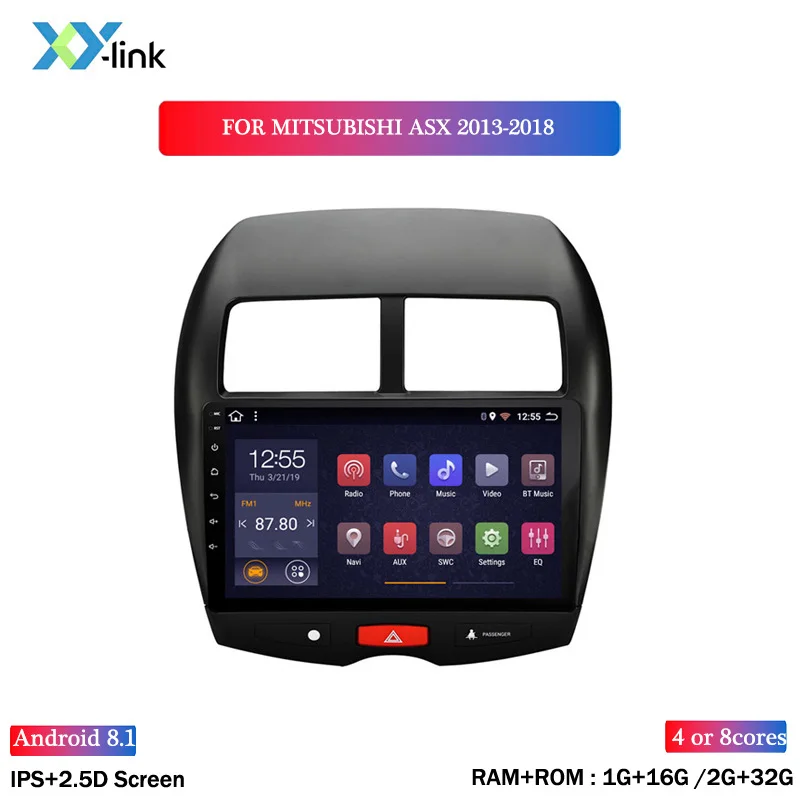 Excellent Car Multimedia 9 Inch IPS 2.5D Vehicle Android 8.1 Car Radio For Mitsubishi ASX 2013-2018 GPS Navigation Stereo 1